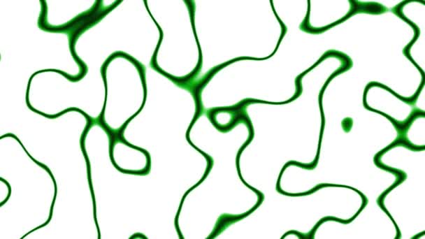 Animation en boucle. Abstrait fond vert ondulé coloré. Rendu 3d . — Video