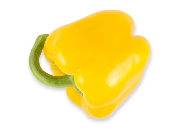 sarı biber. Beyaz arka plan. İzole