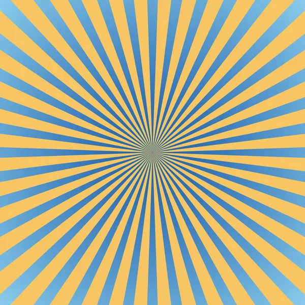 Sarı arka plan ile ufuk noktası, retro, renkleri mavi çizgiler. Vektör çizim.