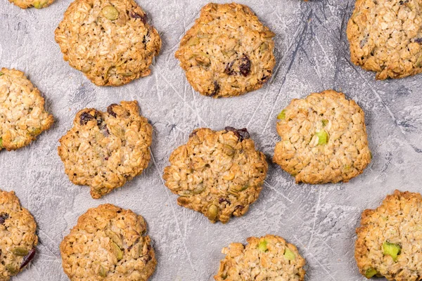 Zabliszt cookie-kat, áfonya és a sütőtök seeds — Stock Fotó