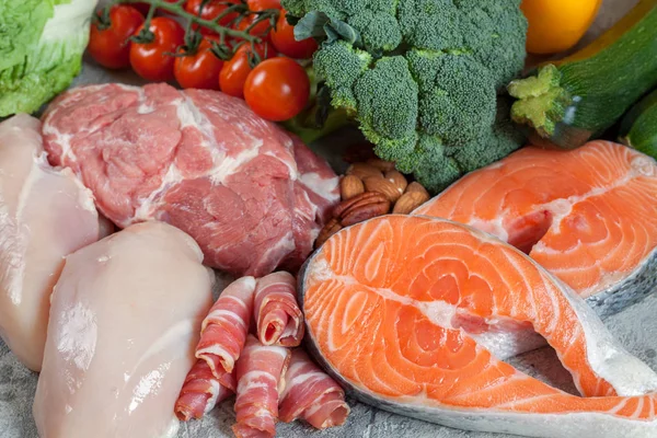 Healthy eating food low carb keto ketogenic diet meal plan Stock Picture