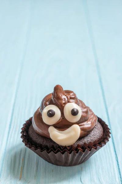 Caca emoji cupcakes — Fotografie, imagine de stoc