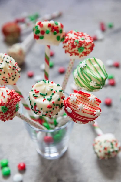 マシュマロ cakepops ポップアップ クリスマス — ストック写真