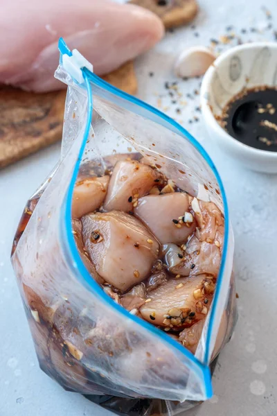 Pollo Crock Pot Congelador Comidas para cocinar lento — Foto de Stock