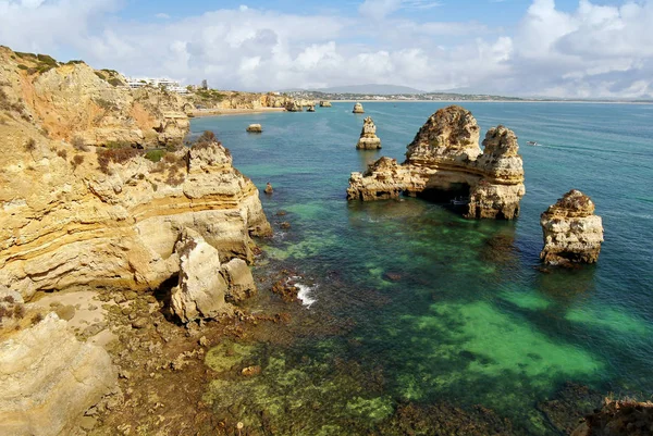 Algarve Portugália. Gyönyörű tengerpart. — Stock Fotó