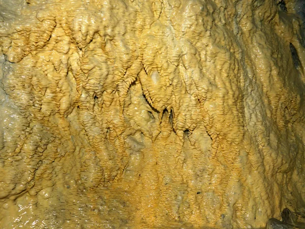 Sinter stalactites décoration murale grotte . — Photo