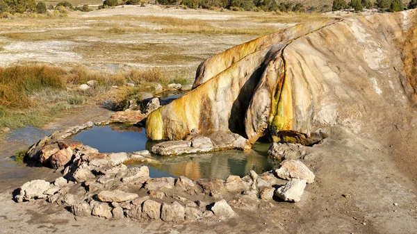 Aguas Termales Travertine Bridgeport California Estados Unidos Abstracto Colorido Natural — Foto de Stock