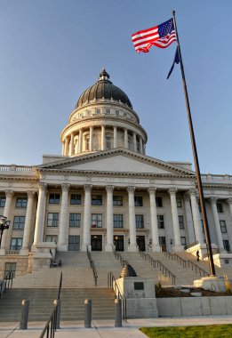 Utah eyalet başkenti. Öğleden sonra ışık. Salt Lake City, Utah ABD. 10 Eylül 2017