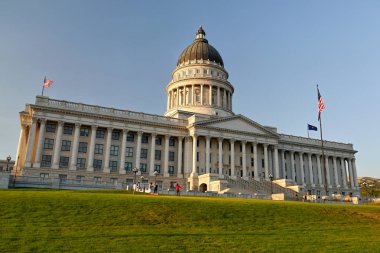 Utah eyalet başkenti. Öğleden sonra ışık. Salt Lake City, Utah ABD. 10 Eylül 2017