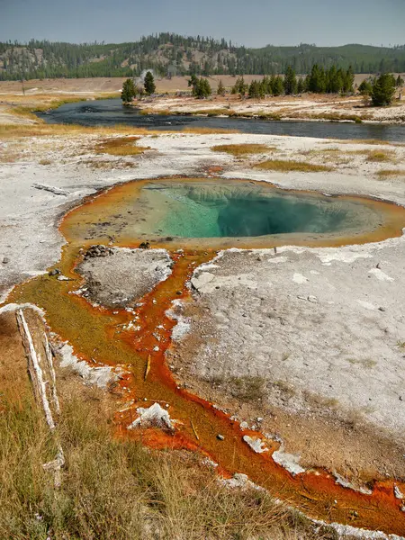 Belle Poupée Geyser Chaude Colorfu Parc National Yellowstone Phénomène Naturel — Photo