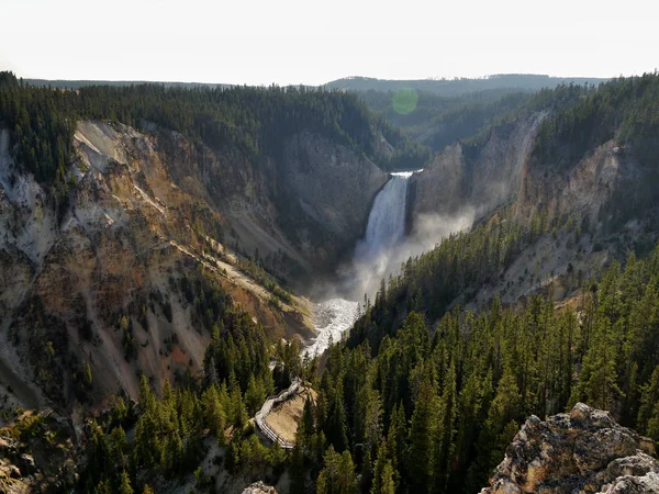 Cachoeira Yellowstone Wyoming Estados Unidos Parque Nacional Yellowstone Wyoming Estados — Fotografia de Stock