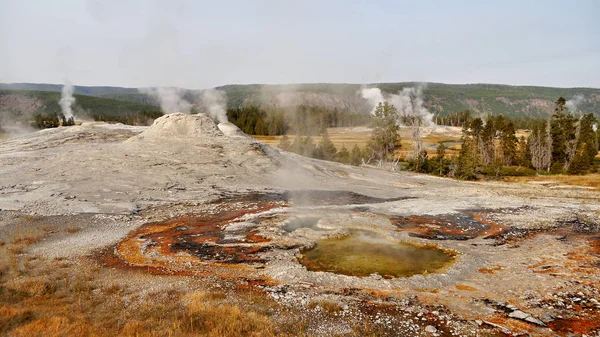 Lac Thermique Couleur Abstraite Yellowstone — Photo