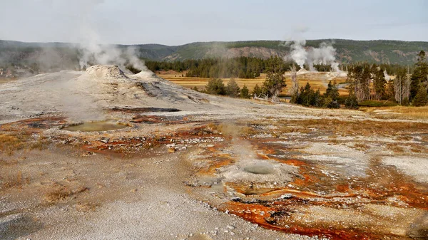 Lac Thermique Couleur Abstraite Yellowstone — Photo
