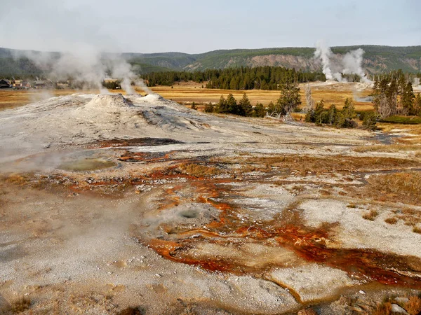 Abstract Gekleurde Thermale Meer Yellowstone — Stockfoto