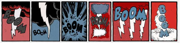 Vintage comic book explosions.