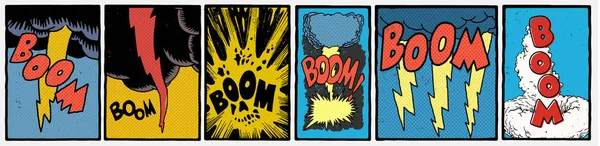 Vintage comic book explosions.