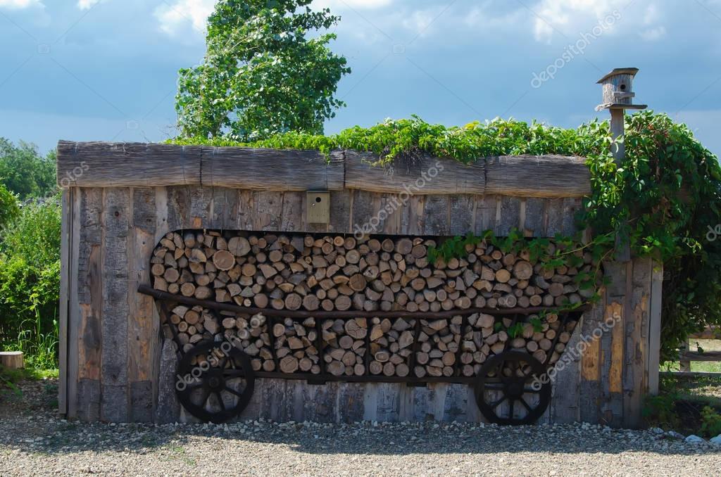 ancient shed storing firewood — stock photo © rkproffi