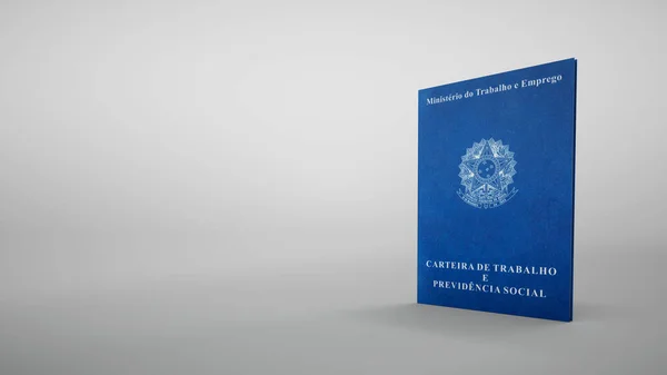 Documento Trabajo Brasileño Documento Seguridad Social Sobre Fondo Blanco Renderizado — Foto de Stock