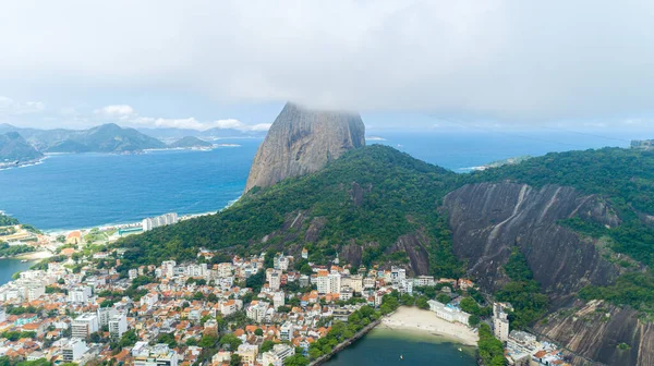 Vista Pão Açúcar Corcovado Baía Guanabara Rio Janeiro Brasil — Fotografia de Stock