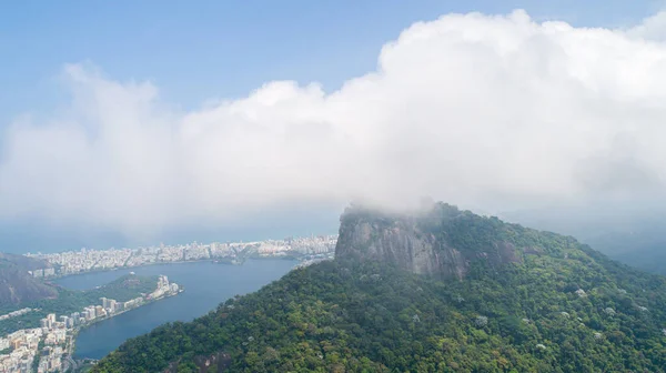 Rio Janeiro Rio Janeiro Brezilya Ekim 2019 Cristo Redentor Havadan — Stok fotoğraf