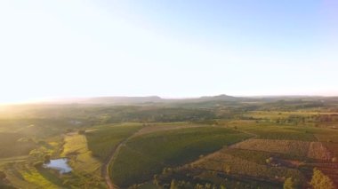 Tarım alanının havadan görünüşü