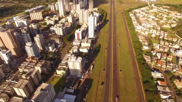 Vista Aérea Cidade Diurna — Vídeo de Stock