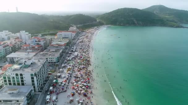 Flygfoto Över Rio Janeiro Brasilien — Stockvideo