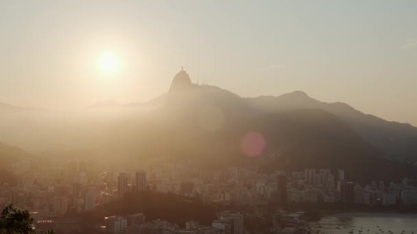 Flygfoto Över Rio Janeiro Brasilien — Stockvideo