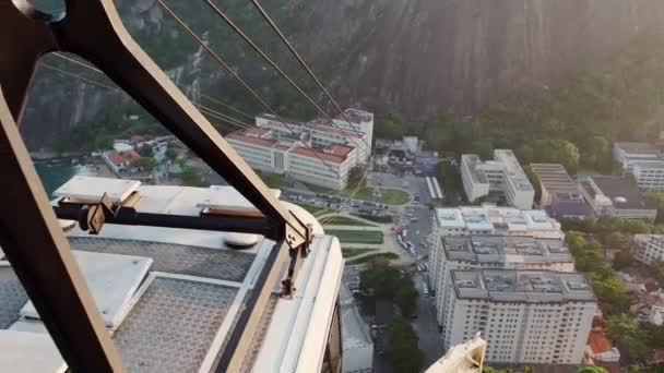 Rio Janeiro Brazília 2019 Október Körül Kábelautó Sugar Loaf Mountain — Stock videók