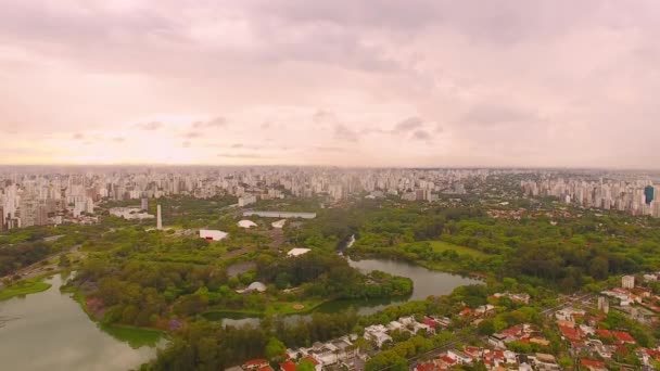 Vista Aérea Cidade Diurna — Vídeo de Stock