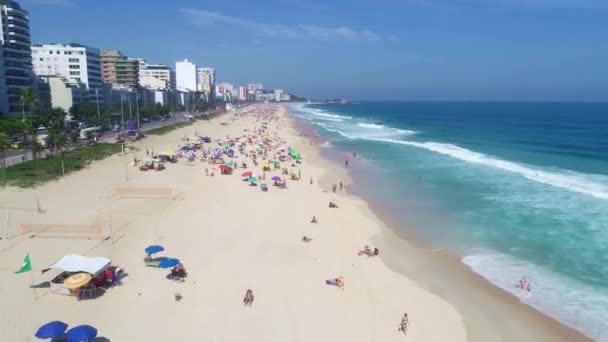 Letecký Výhled Moře Rio Janeiro Brazílie — Stock video
