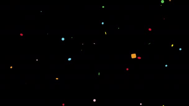 Confettis lumineux sur fond sombre, concept de vacances .