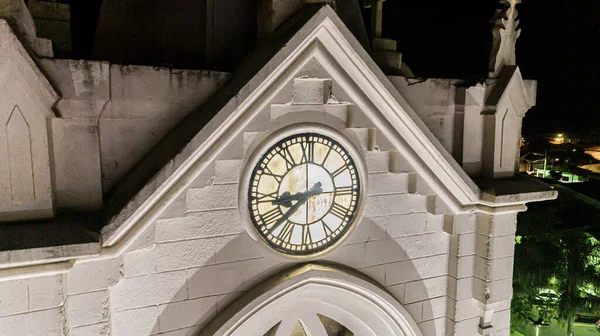 Primer Plano Del Reloj Iglesia Itamogi Minas Gerais Brasil — Foto de Stock