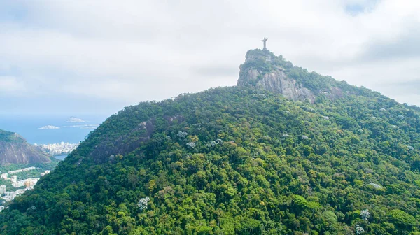 Rio Janeiro Rio Janeiro Brezilya Ekim 2019 Cristo Redentor Havadan — Stok fotoğraf