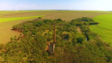 Tarım alanının havadan görünüşü