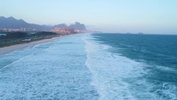 Letecký Výhled Moře Rio Janeiro Brazílie — Stock video