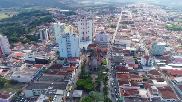 Vista Aérea Ciudad Diurna — Vídeos de Stock