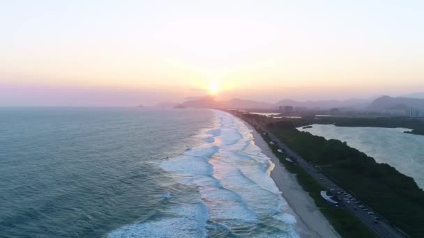 Flygfoto Över Rio Janeiro Brasilien — Stockvideo