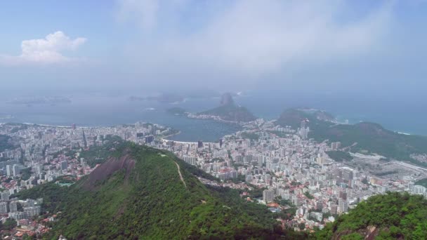 巴西里约热内卢的空中景观 — 图库视频影像