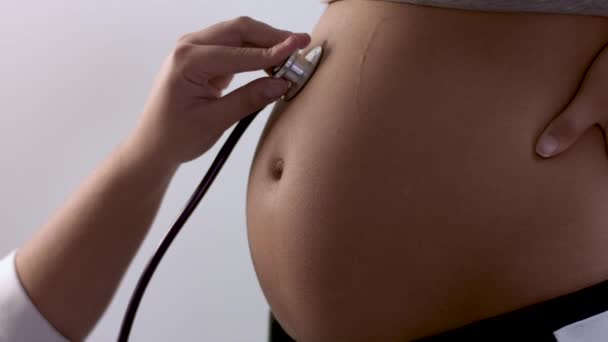 Médecin Examinant Femme Enceinte — Video