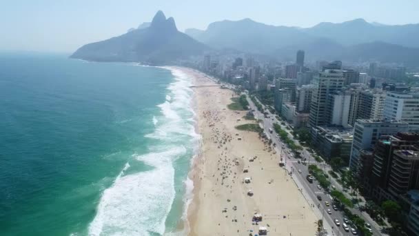 Flygfoto Över Rio Janeiro Brasilien — Stockvideo