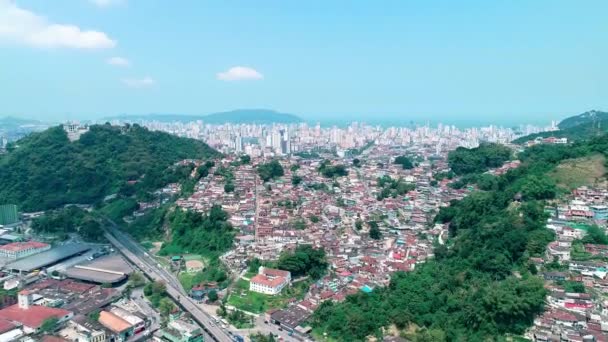 Flygfoto Över Rio Janeiro Brasilien — Stockvideo