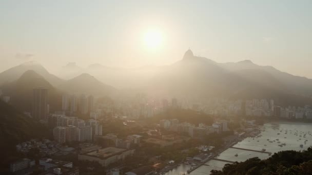 Widok Lotu Ptaka Rio Janeiro Brazylia — Wideo stockowe
