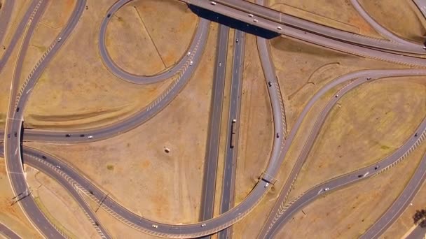 Аерофотозйомка Трафіку Денному Місті — стокове відео