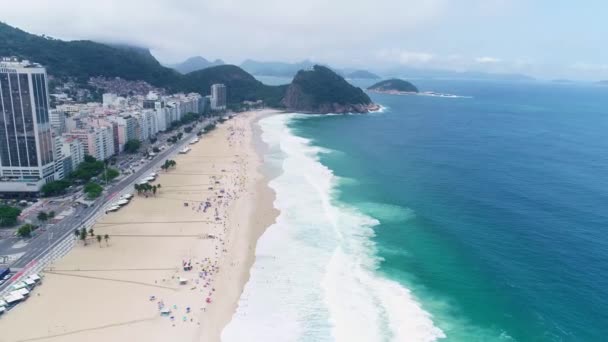 Вид Море Воздуха Рио Жанейро Бразилия — стоковое видео