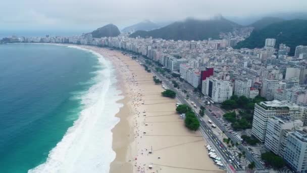 Letecký Výhled Moře Rio Janeiro Brazílie — Stock video