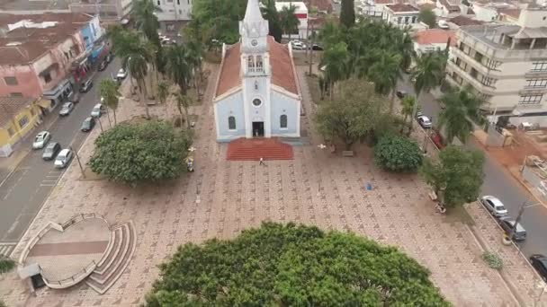 Vista Aérea Ciudad Diurna — Vídeos de Stock