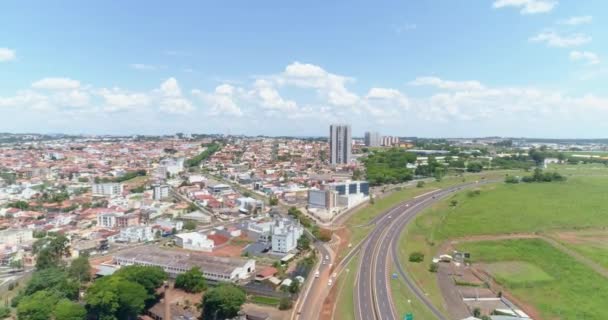 Αεροφωτογραφία Της Πόλης Μέρα Του Ρίο Ντε Τζανέιρο Βραζιλία — Αρχείο Βίντεο
