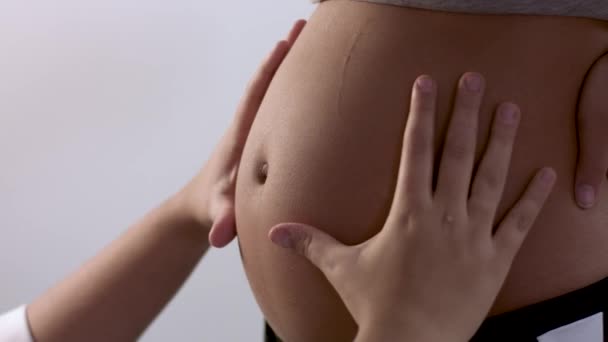 Lekarz Badający Kobietę Ciąży — Wideo stockowe