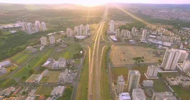 Ciudad Aérea Paisaje Urbano Durante Día — Vídeo de stock